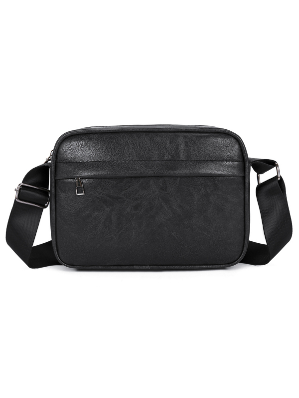 Muška crossbody torba u street stilu, PU koža, anti-theft funkcija, jednofarbni uzorak, podstava od poliester