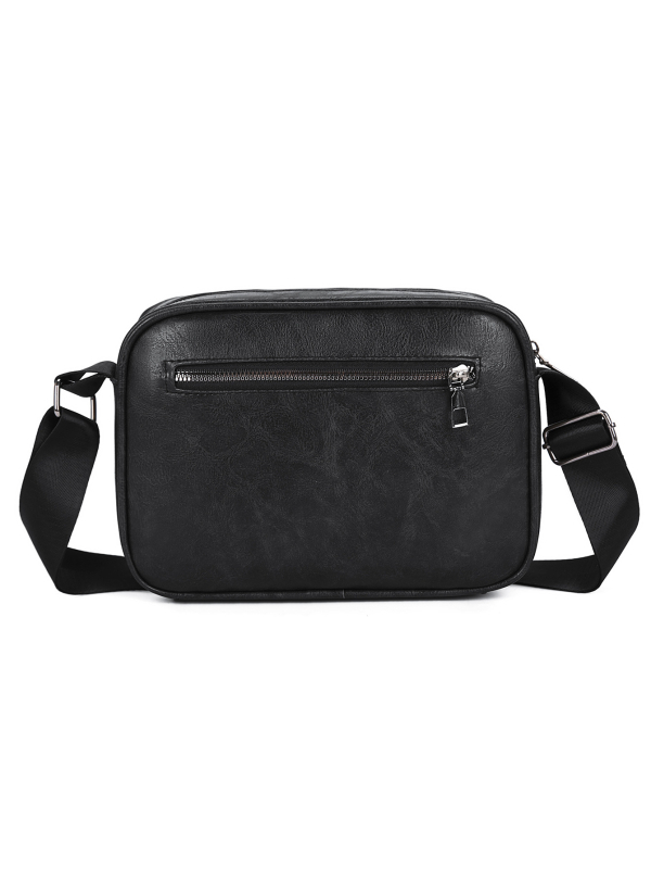 Muška crossbody torba u street stilu, PU koža, anti-theft funkcija, jednofarbni uzorak, podstava od poliester