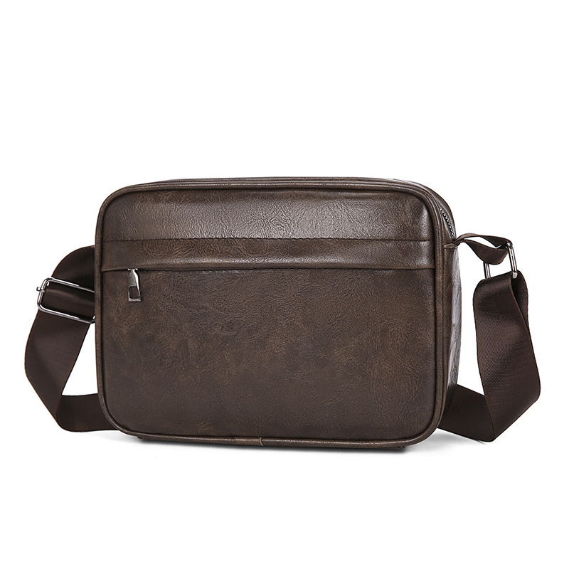 Muška crossbody torba u street stilu, PU koža, anti-theft funkcija, jednofarbni uzorak, podstava od poliester