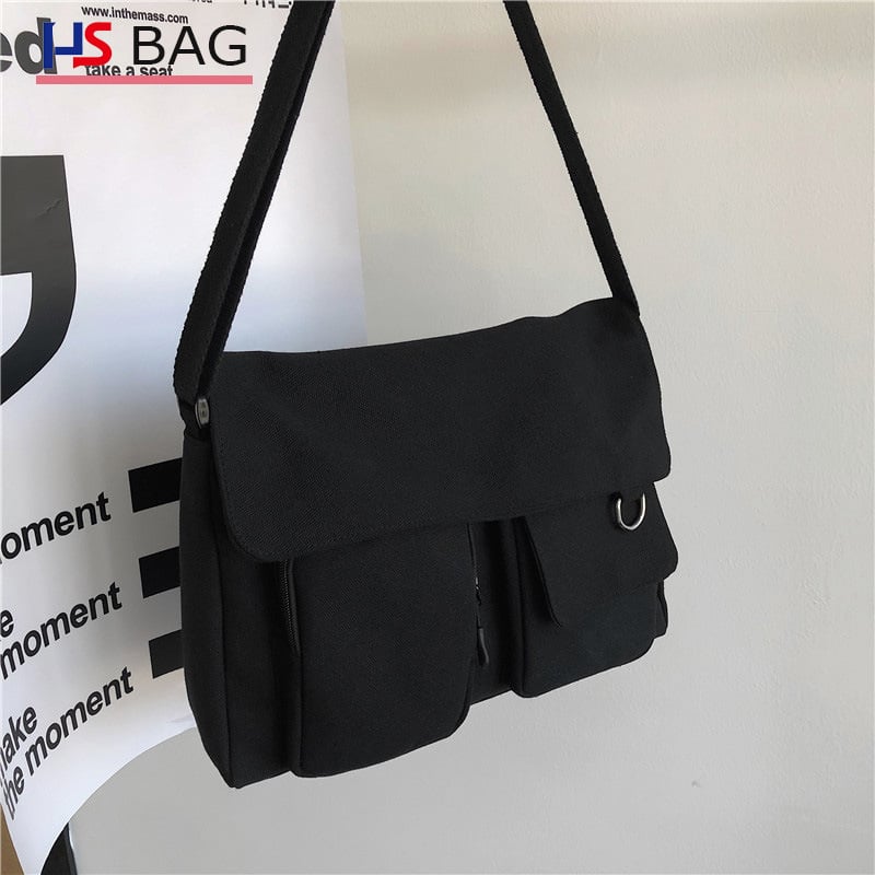 Muška torba preko prsa: platnena crossbody, veliki kapacitet, urbani stil, otporna na habanje, poliester podstava