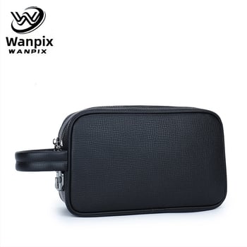 Мъжки клъч от естествена кожа с анти-крадба и заключване с парола, кожен ръчен аксесоар от първи слой кожа