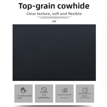 Мъжки клъч от естествена кожа с анти-крадба и заключване с парола, кожен ръчен аксесоар от първи слой кожа