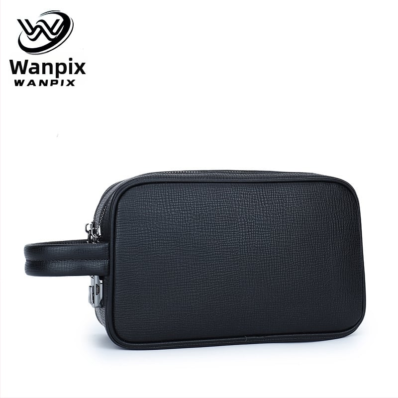 Мъжки клъч от естествена кожа с анти-крадба и заключване с парола, кожен ръчен аксесоар от първи слой кожа