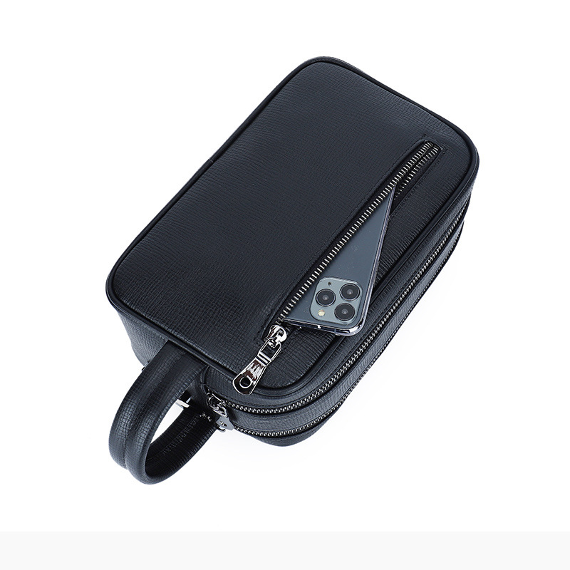 Мъжки клъч от естествена кожа с анти-крадба и заключване с парола, кожен ръчен аксесоар от първи слой кожа