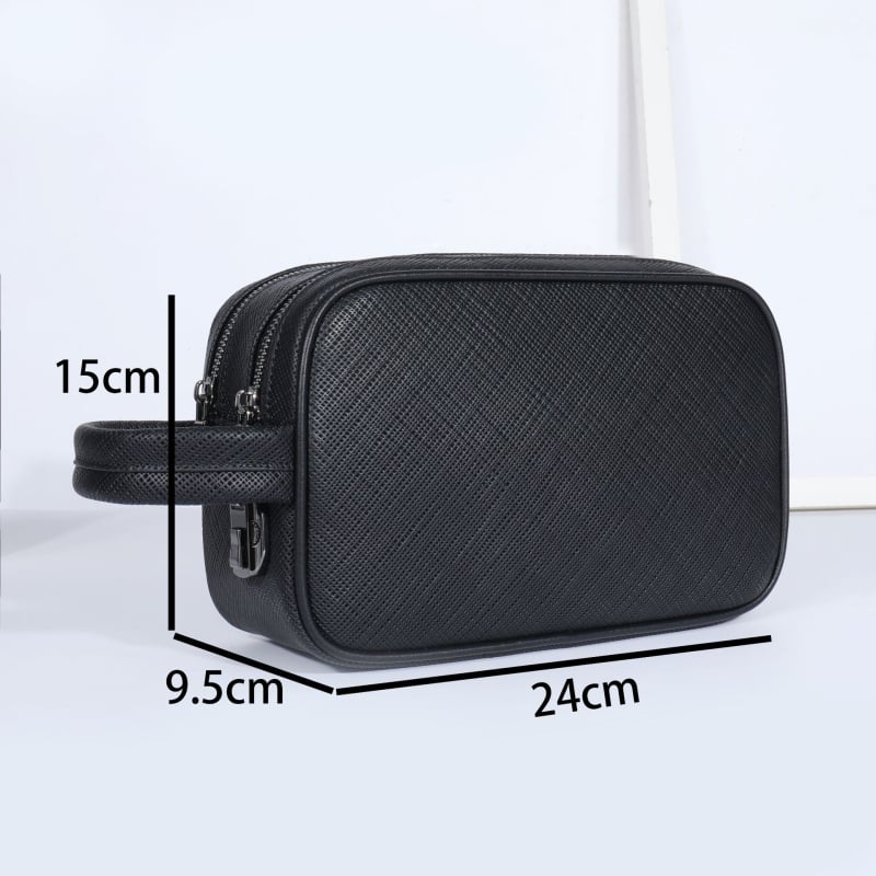 Мъжки клъч от естествена кожа с анти-крадба и заключване с парола, кожен ръчен аксесоар от първи слой кожа