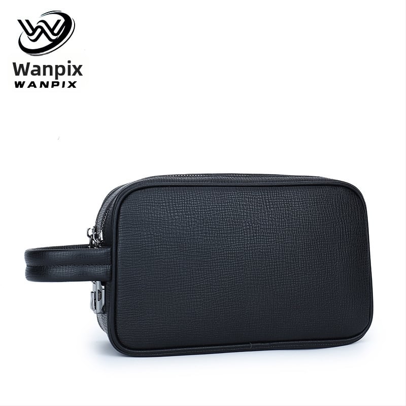 Мъжки клъч от естествена кожа с анти-крадба и заключване с парола, кожен ръчен аксесоар от първи слой кожа