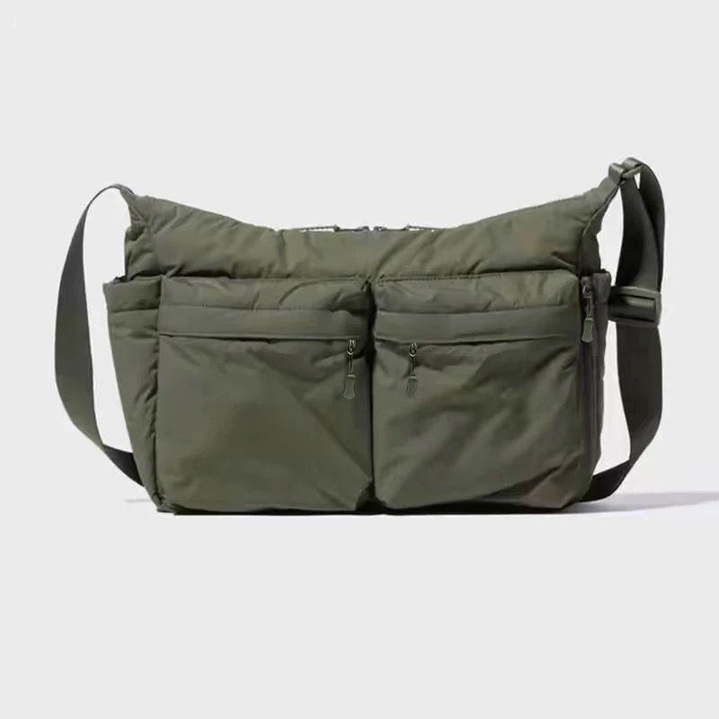 Muška crossbody torba za slobodno vrijeme putovanja — platno, podstava od poliestera, proljeće 2025