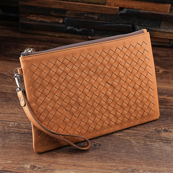 Мъжка кожена клъч чанта за бизнес пътуване, естествена кожа, разширяема, устойчива на износване, подплата от телешка кожа