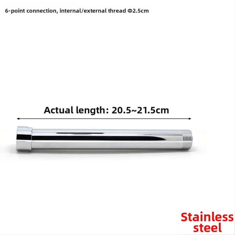 Tub extindere duș, model 6 puncte, din cupru sau oțel inoxidabil, montaj vertical, finisaj electroplacat, temperatură de lucru 90°C