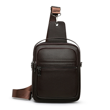 Muška crossbody torba za poslovna putovanja, PU koža, model 0440, podstava od poliesteru, s unutarnjim pretincem