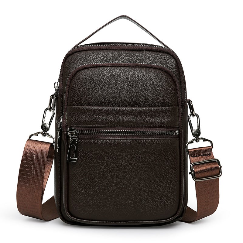Muška crossbody torba za poslovna putovanja, PU koža, model 0440, podstava od poliesteru, s unutarnjim pretincem