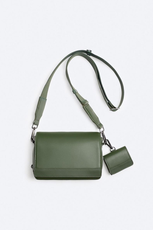 Muška crossbody torbica s preklopnim poklopcem - PU materijal, otporan na habanje, podstava od poliestera