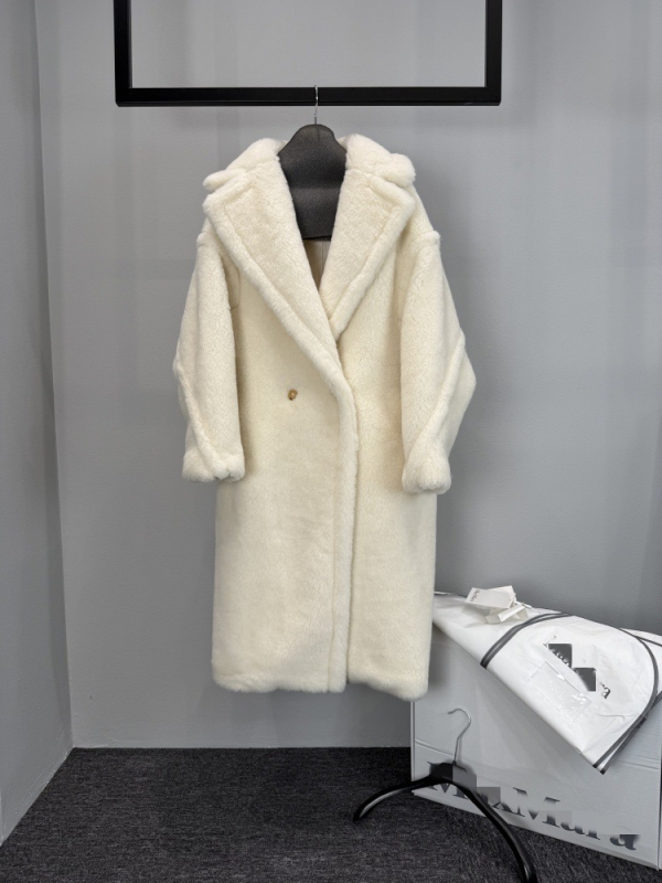 Palton Teddy Bear - Oversize lung, Brand Ry, Toamnă 2025, țesătură Woolen cu camel hair 30-50% și Wool 70-80%