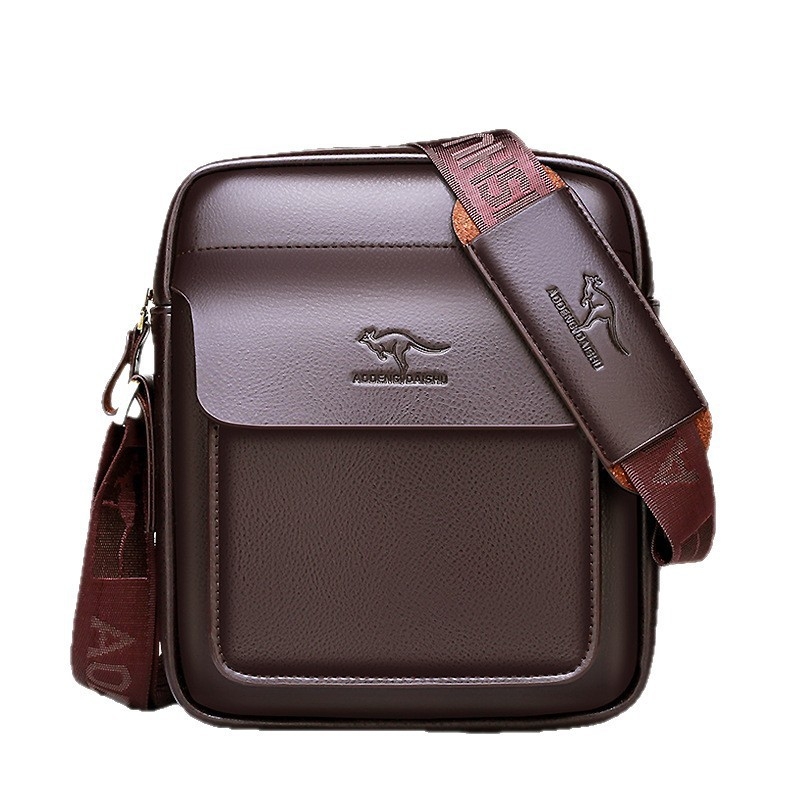 Muška crossbody torba za ramenu, street style, PU koža, otporna na habanje, podstava od poliester-pamuk, proljeće 2025