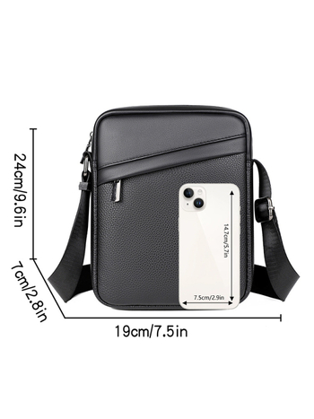 Muška torba preko ramena – Ulični stil, PU materijal, poliesterska podstava, Cicero Leather, ultra lagana