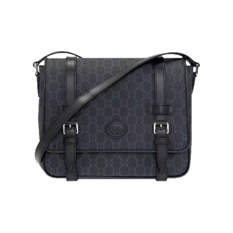 Muška crossbody torba (PVC materijal; vodootporna; ultra lagana; podstava od platna; uzorak slova)