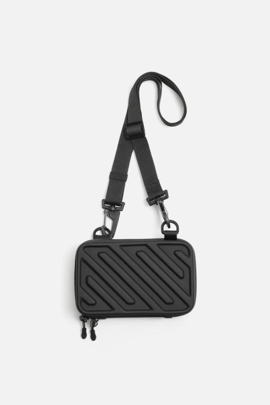 Muška crossbody torba s tvrdom kućištem, prugasti uzorak, vodootporna, ultra lagana, antibakterijska