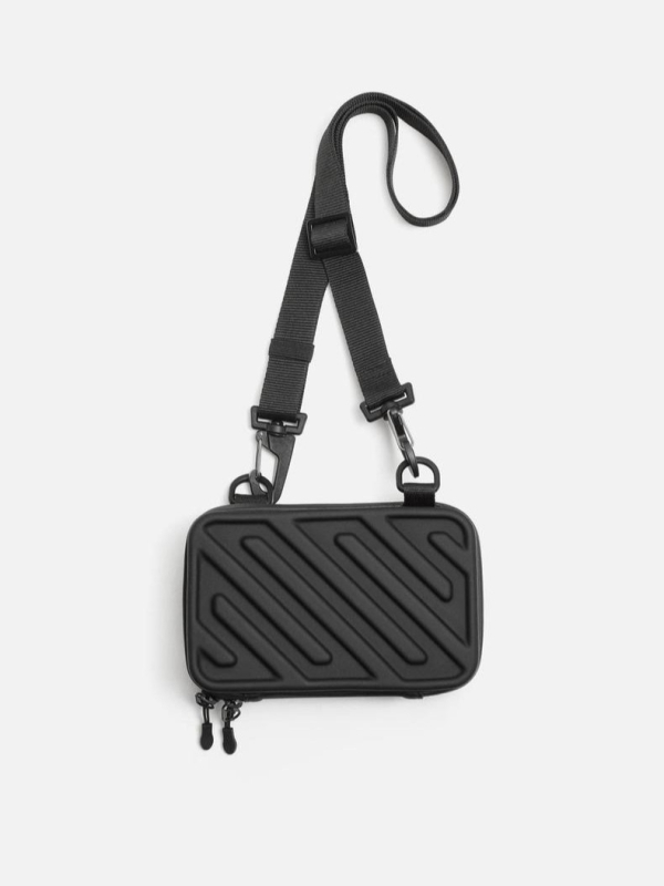 Muška crossbody torba s tvrdom kućištem, prugasti uzorak, vodootporna, ultra lagana, antibakterijska