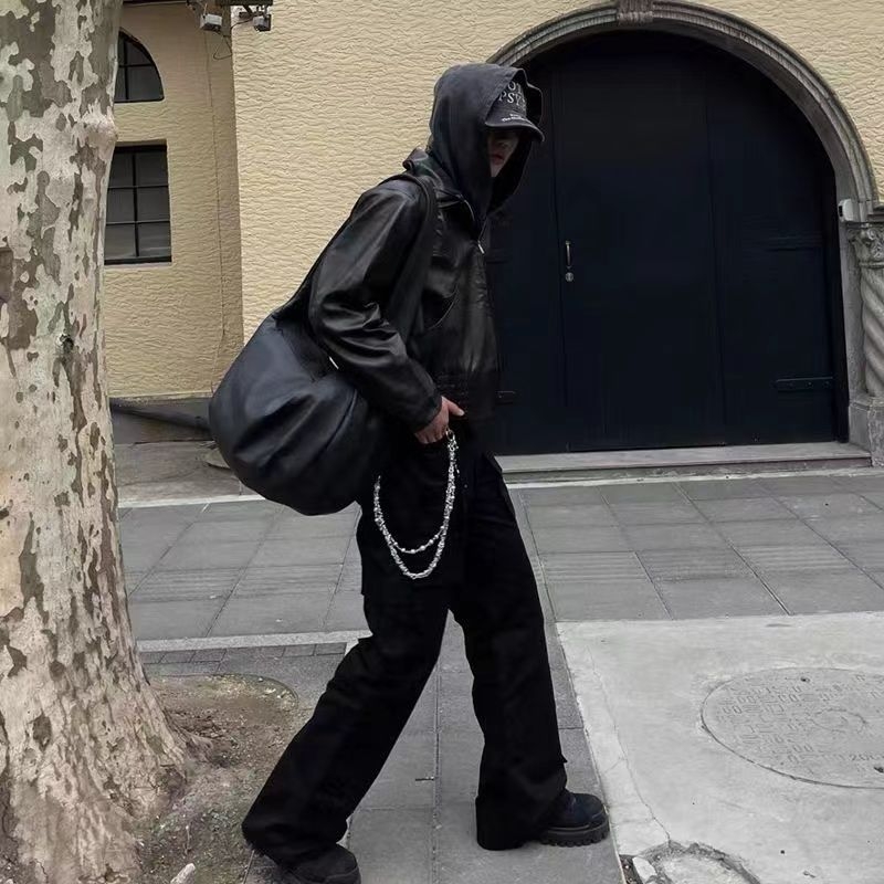 Muška kožna crossbody torba, casual stil, antibakterijska funkcija, životinjski uzorak, PU podstava