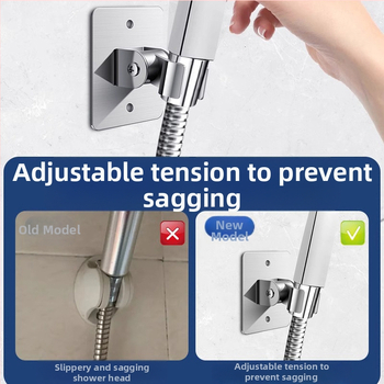 Taoguo suport pentru cap de duș din oțel inoxidabil, finisaj periat, montaj prin agățare, model universal