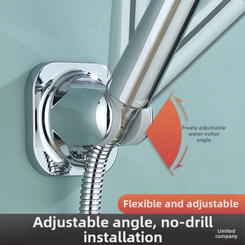 Suport pentru duș de mână – ABS, montaj fără găuri, bază reglabilă, finisaj electroplating, stil lux ușor