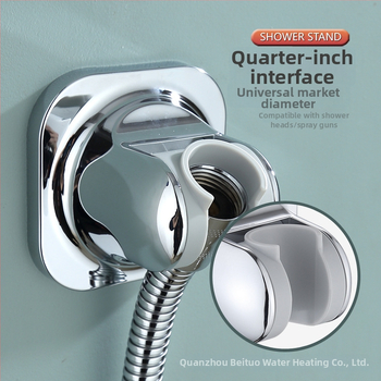 Suport pentru duș de mână – ABS, montaj fără găuri, bază reglabilă, finisaj electroplating, stil lux ușor