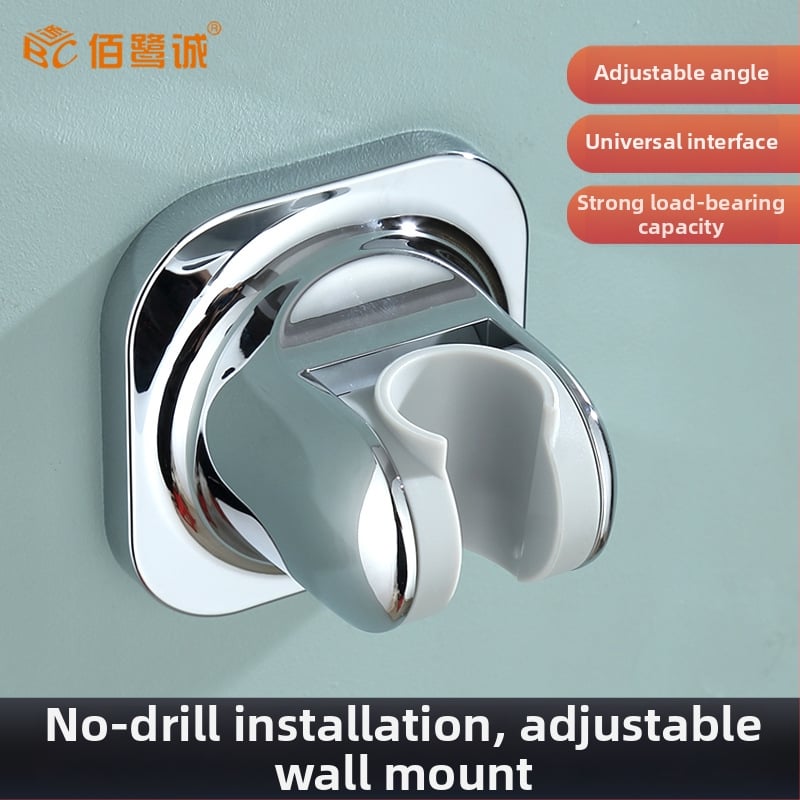 Suport pentru duș de mână – ABS, montaj fără găuri, bază reglabilă, finisaj electroplating, stil lux ușor