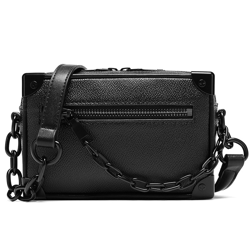 Muška crossbody torba od PU kože, unisex stil, jednobojni dizajn, podstava od poliester, proljetno izdanje 2024.