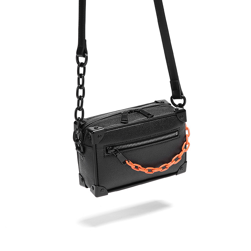 Muška crossbody torba od PU kože, unisex stil, jednobojni dizajn, podstava od poliester, proljetno izdanje 2024.
