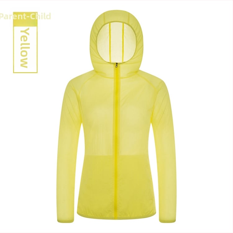 Νάιλον εξωτερική αδιάβροχη ζακέτα με κουκούλα, unisex — UPF40 UV προστασία, διαπνοή, αδιάβροχη, αντιανεμική, εξαιρετικά ελαφριά