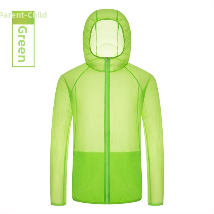 Νάιλον εξωτερική αδιάβροχη ζακέτα με κουκούλα, unisex — UPF40 UV προστασία, διαπνοή, αδιάβροχη, αντιανεμική, εξαιρετικά ελαφριά