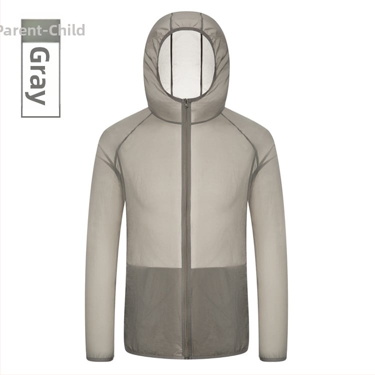 Νάιλον εξωτερική αδιάβροχη ζακέτα με κουκούλα, unisex — UPF40 UV προστασία, διαπνοή, αδιάβροχη, αντιανεμική, εξαιρετικά ελαφριά