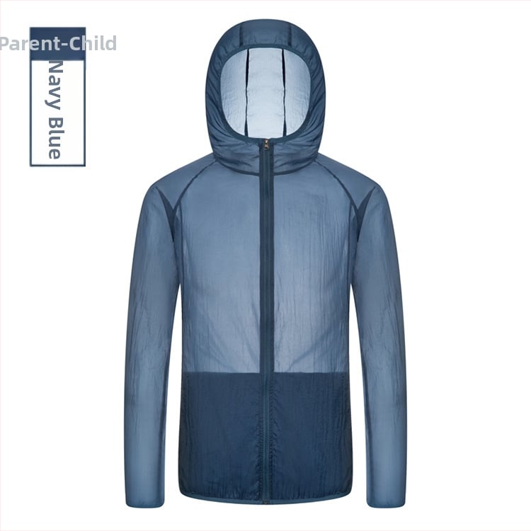 Νάιλον εξωτερική αδιάβροχη ζακέτα με κουκούλα, unisex — UPF40 UV προστασία, διαπνοή, αδιάβροχη, αντιανεμική, εξαιρετικά ελαφριά