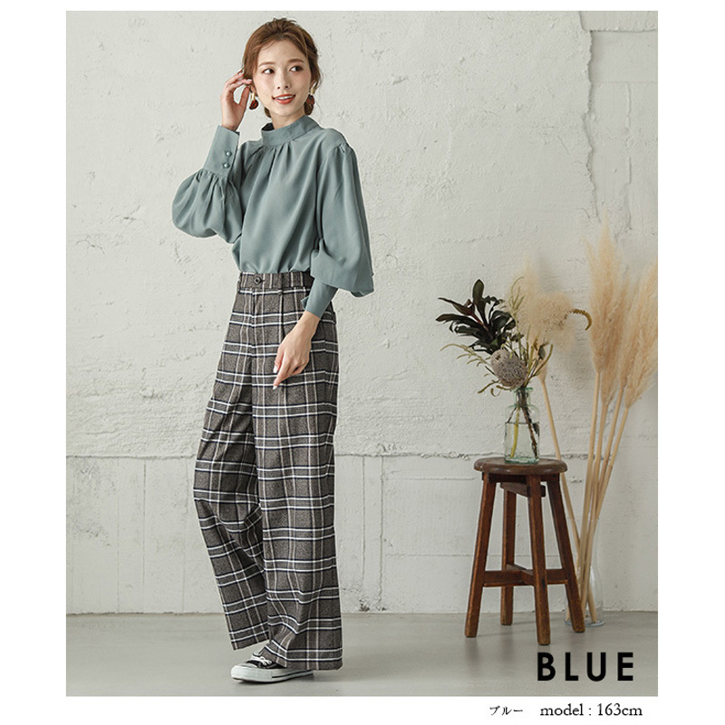 Ženska šifon košulja, okrugli izrez, dugi rukav, široka silueta, japanski stil