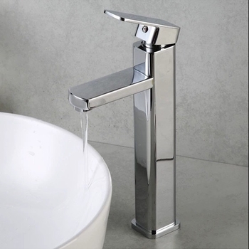 Umývadlová batéria na teplú a studenú vodu, nerezová oceľ, keramický ventil, LT1, moderný minimalistický štýl, dizajn s jednou dierou