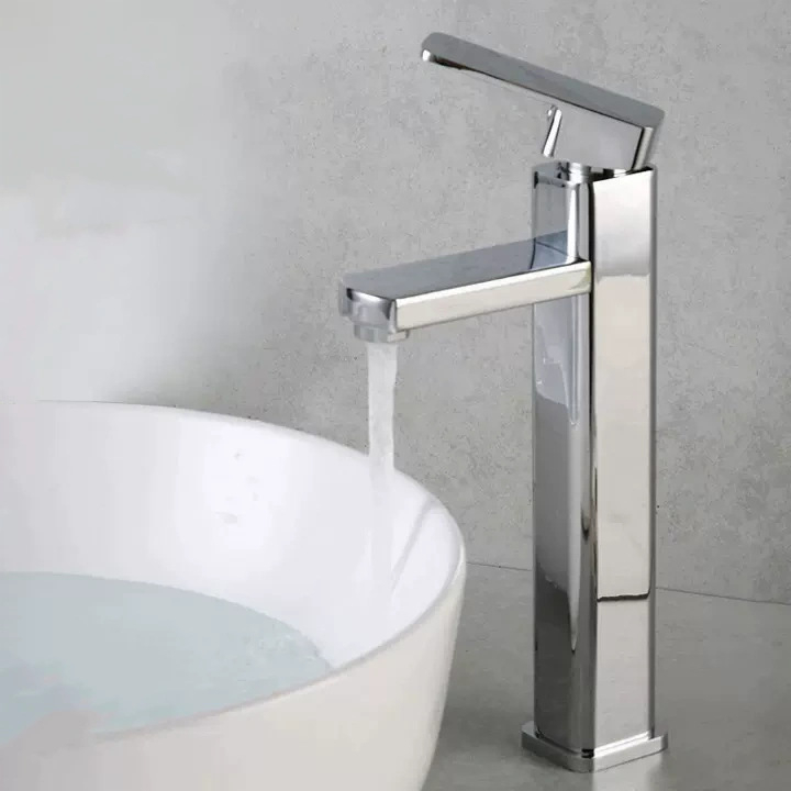 Umývadlová batéria na teplú a studenú vodu, nerezová oceľ, keramický ventil, LT1, moderný minimalistický štýl, dizajn s jednou dierou