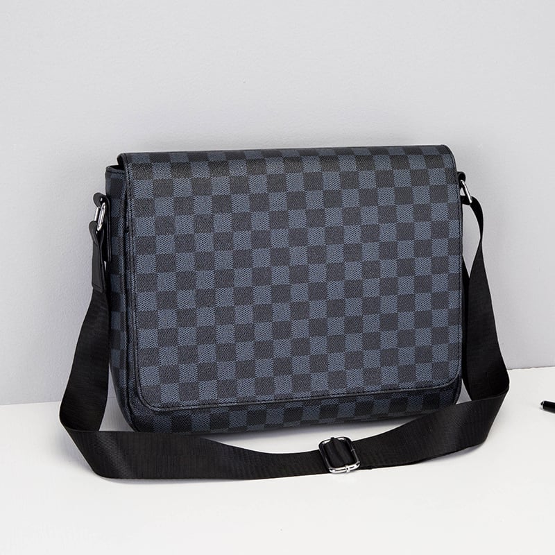 Muška crossbody torba Prince Bird – PU koža, karirani uzorak, vodootporna, model 9917