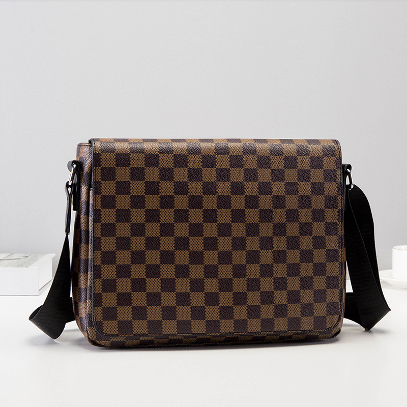 Muška crossbody torba Prince Bird – PU koža, karirani uzorak, vodootporna, model 9917