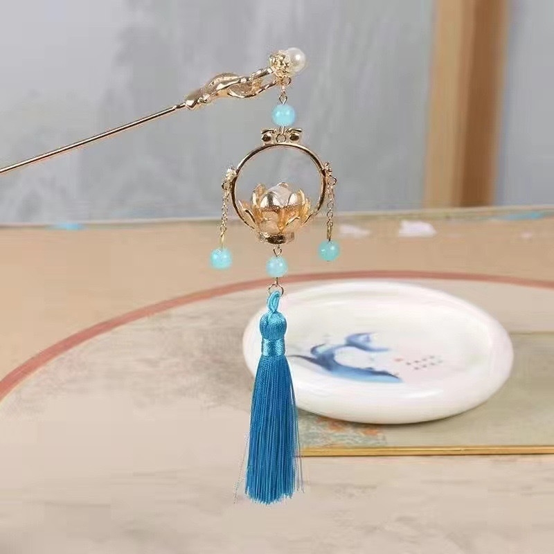 Svjetleća igla za kosu s fenjerom i resicama, legura, motivi životinja/zodijak, elektroplatiranje, prilagodba