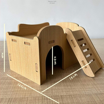 Kisállat: multifunkcionális kétemeletes fa ház-vila – teljes készlet hörcsögnek (Anyag: Fa; Import: Nem; Márka: Egyéb; Alkalmazható objektumok: hörcsög)