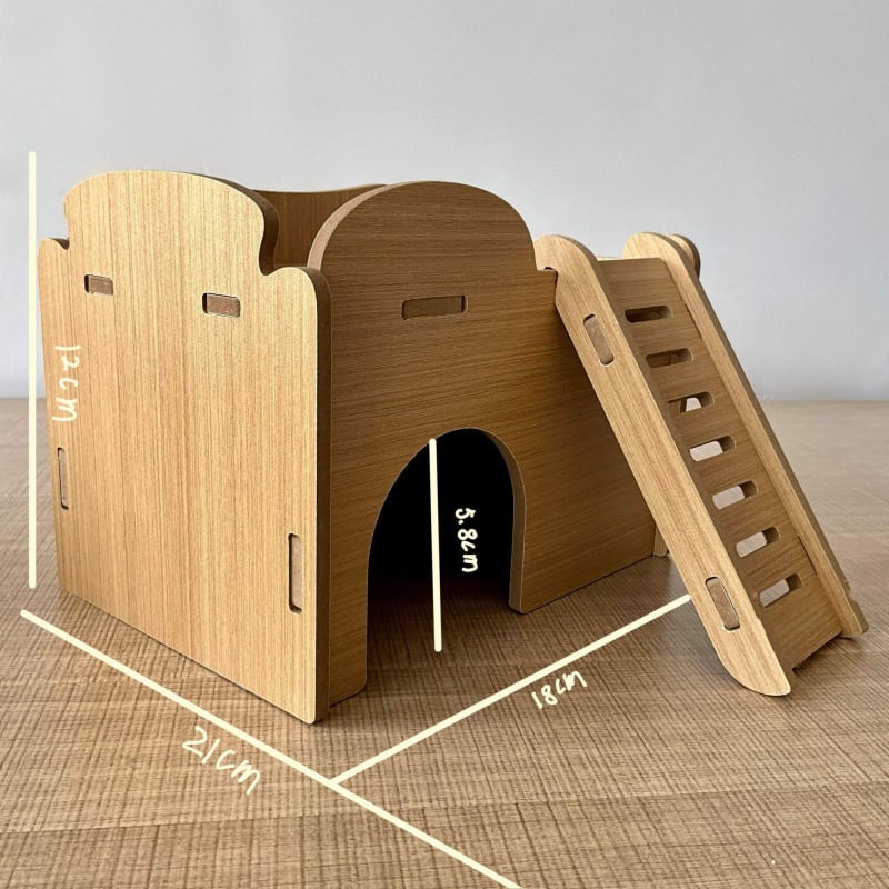 Kisállat: multifunkcionális kétemeletes fa ház-vila – teljes készlet hörcsögnek (Anyag: Fa; Import: Nem; Márka: Egyéb; Alkalmazható objektumok: hörcsög)