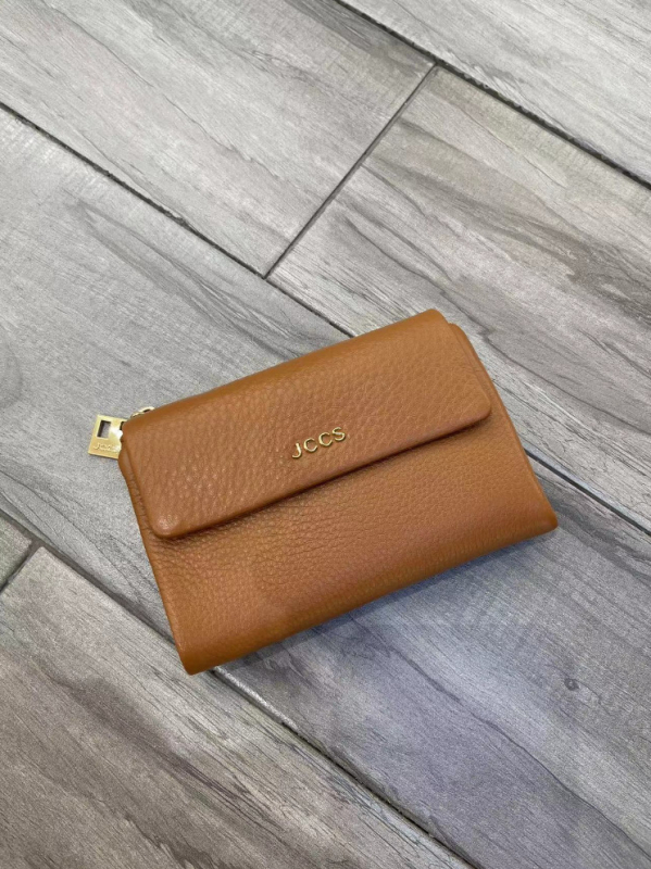 JCCS Kožna sklopiva novčanik, 2-sklopna, poslovni/putnički stil, unisex, podstava od najlona