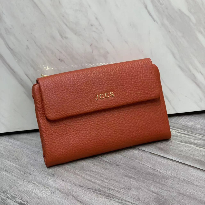 JCCS Kožna sklopiva novčanik, 2-sklopna, poslovni/putnički stil, unisex, podstava od najlona