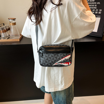 Muška PU crossbody torba s životinjskim uzorkom, vodootporna i otporna na habanje, podstava od poliestera