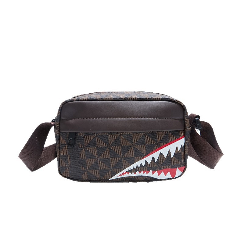 Muška PU crossbody torba s životinjskim uzorkom, vodootporna i otporna na habanje, podstava od poliestera