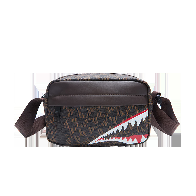 Muška PU crossbody torba s životinjskim uzorkom, vodootporna i otporna na habanje, podstava od poliestera