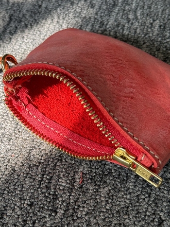 Novčanik za kovanice od prave kože, Top-Grain koža, jednobojni uzorak, 1 presavijanje, unisex, međunarodni stil