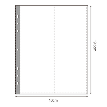 Прозрачни вътрешни страници за албум за карти – PP материал, заместващи листове, персонализируеми, различни типове дупки, 10 листа
