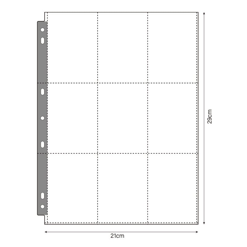 Прозрачни вътрешни страници за албум за карти – PP материал, заместващи листове, персонализируеми, различни типове дупки, 10 листа