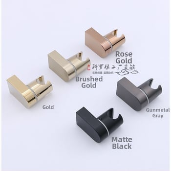 Държач за душ глава с фиксирана скоба, ABS, регулируем клип, модерен минимализъм